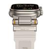 Силиконовый ремешок титанового цвета для Apple Watch Band Ultra 3 2 49 мм Серии 11 10 46 мм Браслет для Iwatch 9 8 7 6 5 4 Se 45 мм 44 мм