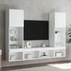 Vidaxl 5-Częściowy Zestaw Mebli Tv Z Led, Biały