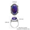 Кольцо из бисера с натуральным фиолетовым бирюзовым камнем из стерлингового серебра 925 пробы для женщин и девочек