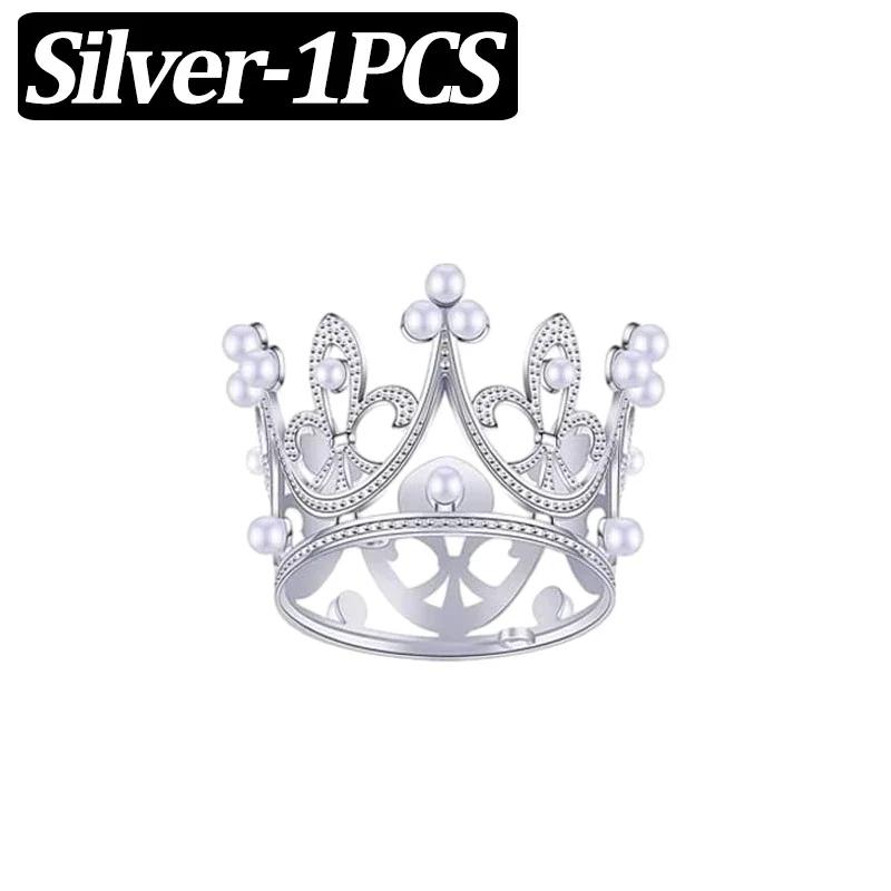 20/1 шт. Мини-корона, украшение для торта, принцесса, топпер, детская жемчужная тиара, украшение для свадебного торта на день рождения, вечеринку, украшение для торта