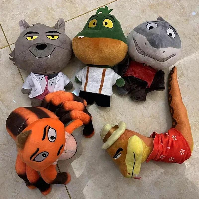 The Bad Guys Plush Toys Mr Snake Piranha Wolf Shark Tarantula Soft Stuffed Dolls Plushies Figure Peluche Pillow Christmas Gifts