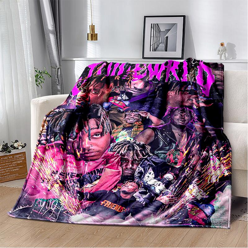 2025 New Style Juice WRLD 999 Legend Rapper Album Blanket,Soft Throw Blanket for Home Bedroom Bed Sofa Travel Cover Kid Gift