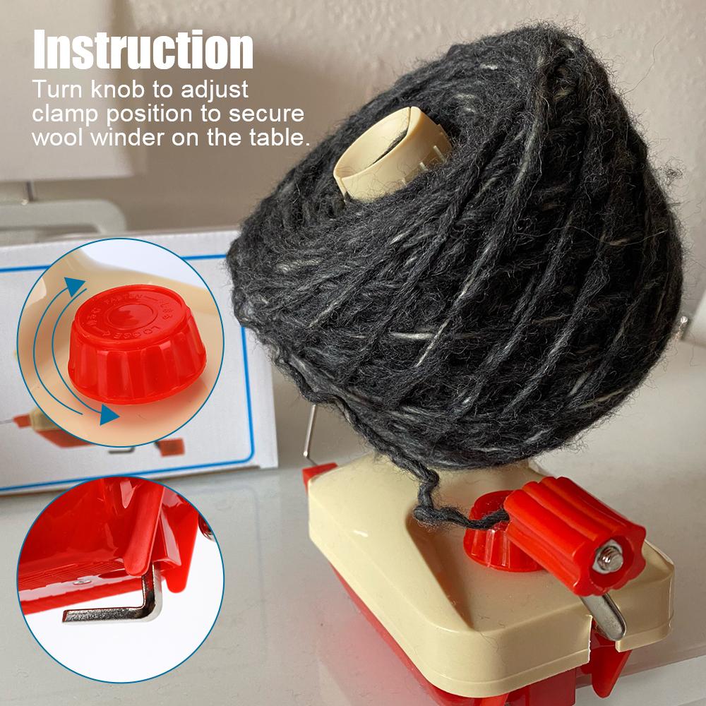 String Ball Hand Operated Yarn Winder for DIY Sewing Making Winder Machine Fiber Wool Manual Handheld Portable