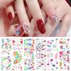 10 шт. наклейки для ногтей креативные модные красочные функциональные ретро цветочные для девочек
