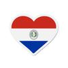 Aimant Coeur Drapeau Paraguay - Multicolore - 6 Cm - 50 Pièces - Résine Synthétique - Mixte