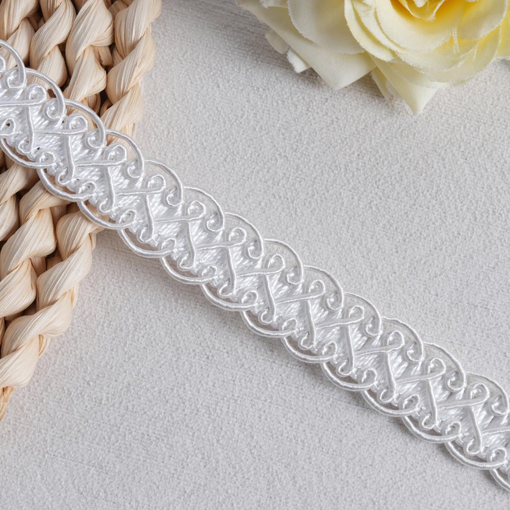 12 Meters Gold Braid Trim 15MM Width Decorative Woven Braid Lace Trim Sewing Centipede Lace Ribbon Polyester Upholstery