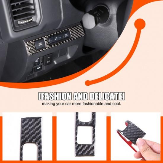 Soft Carbon Fiber Headlight Switch Panel Trim For Nissan Frontier D41 2024+