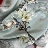 Magnolia Silk Crepe Satin Long Silk Scarf Women'S Spring Summer Temperament Versatile Decorative Mulberry Silk Scarf Shawl