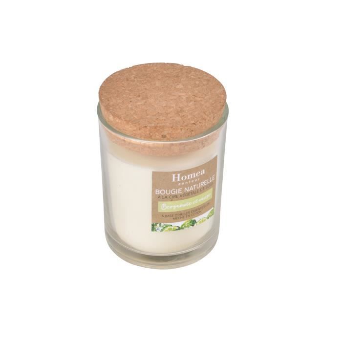 Bougie Parfumée - Écologique - Bergamote Et Sauge - Cire Végétale - 10 Cm De Hauteur - 8 Unités