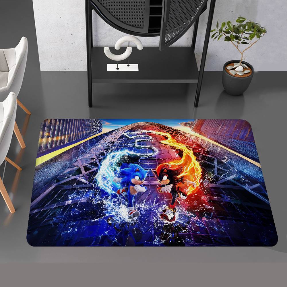 Game S-Sonic Movie Floor Mat Rectangle Anti-slip Home Soft Badmat Front Door Indoor Outdoor Mat Welcome Doormat