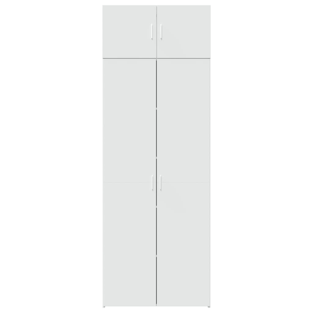 Vidaxl Szafka, Biała, 80X42,5X225 Cm, Materiał Drewnopochodny
