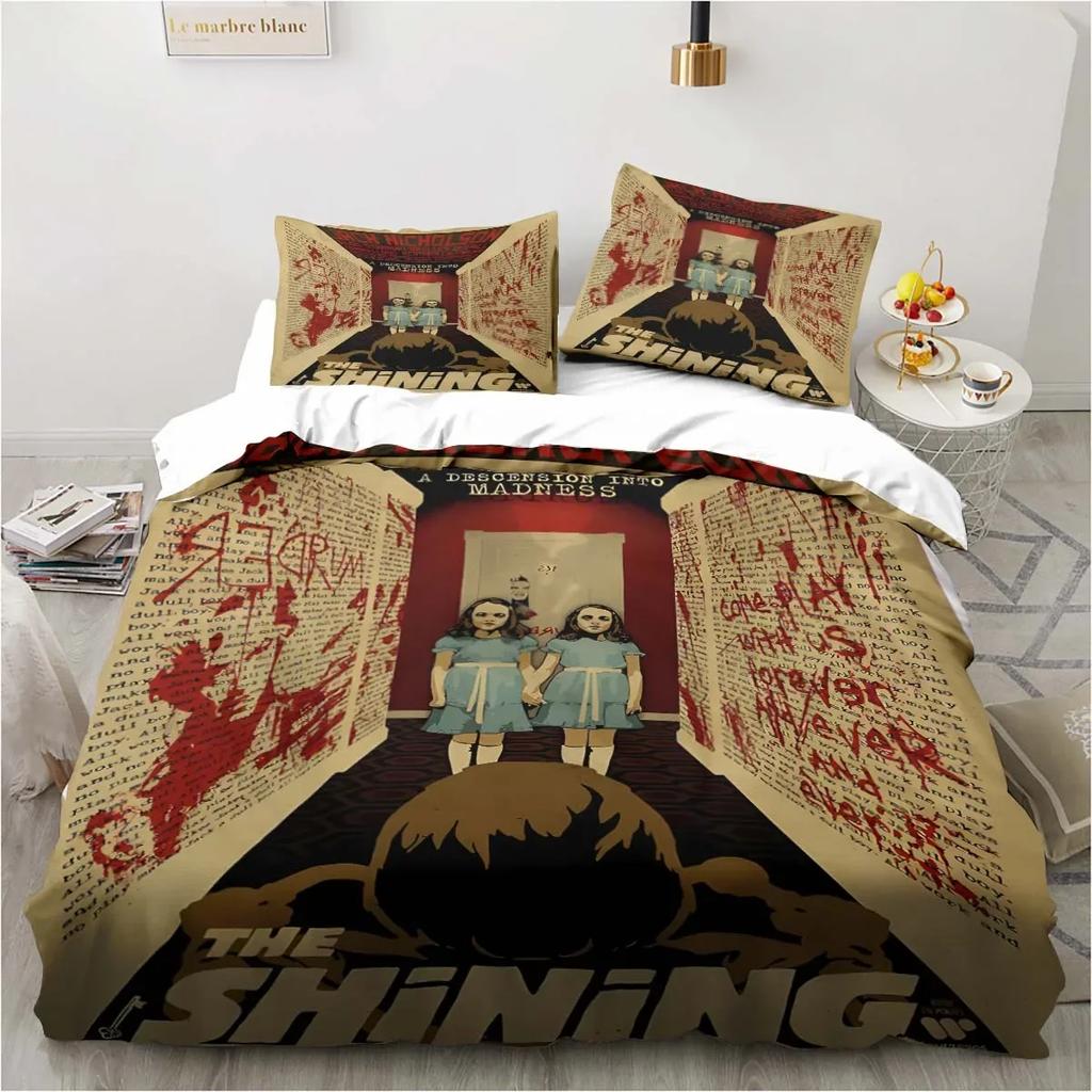Horror Movie Cover Digital Print Polyester Bedding Sets Child Kids Covers Boys Bed Linen Set For Teens King Size Bedding Set