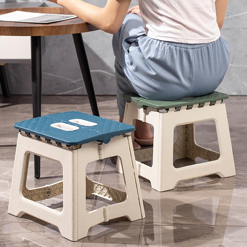 Outdoor Portable Folding Stool High Load-bearing Thickened Plastic Saddle Chair Mini Chair Fishing Stool Square Stool Camping Stool