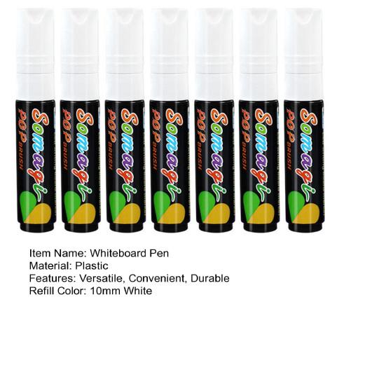 7 шт. Маркеры для белой доски Белые Жидкие Меловые Маркеры Плавное Письмо Непрерывные Чернила Белый