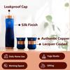 Copper Bottle & Glass Gift Set - 950 ml Water Bottle & 2 Glasses (300 ml Each) - Pure Copper with Blue Ombre Silk Finish, Perfect for Gifting