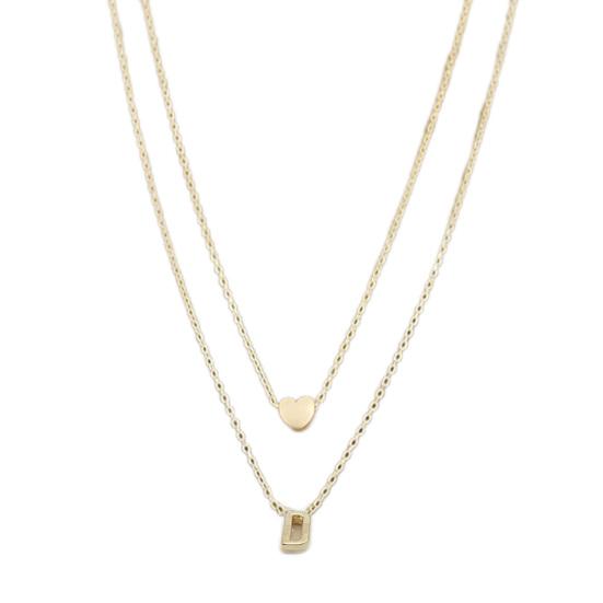 Женское ожерелье, сплошной цвет, полированный двухслойный антидеформированный женский кулон в форме буквы, подарок