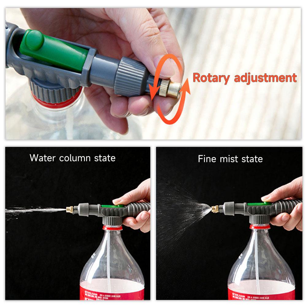 Ручной опрыскиватель Регулируемая насадка с воздушным насосом высокого давления Головка распылителя для бутылки для напитков Садовые принадлежности для полива Ирригационный разбрызгиватель Садовый инструмент