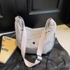 Warrior High-Value Casual Versatile Korean Style Minimalist Trendy Commuting Travel Nylon Shoulder Bag Unisex Shoulder Bag Gray Beige H25B03U5661016
