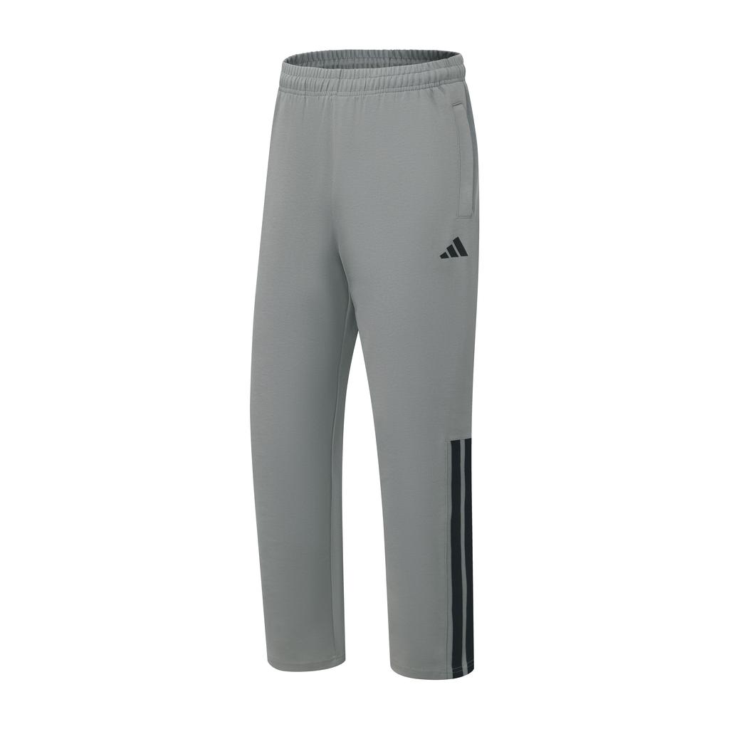 adidas Боксерский костюм-двойка Adidas 3-Stripes Classic Retro, прямые длинные брюки, куртка с воротником-стойкой, хлопок, повседневный спортивный костюм CLTR02NHJB-GYB+CLTR02PTK-GYB