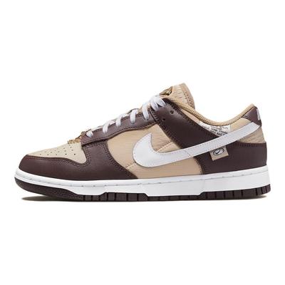 Dunk Low Light Orewood Коричневые женские кроссовки Белые DX6060-111