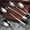 Safe Family Utensils High-quality Stainless Steel Soup Dinner Spoons for Kitchen Restaurant Banquet Use Durable Rust-proof