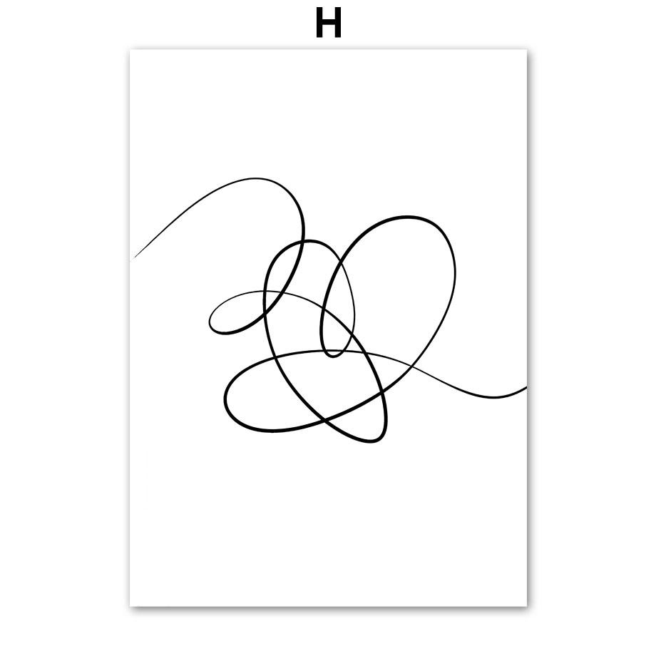 Wall Art Canvas Painting Modern Line Face Body Girl Color Block Nordic Posters And Prints Wall Pictures For Living Room Decor