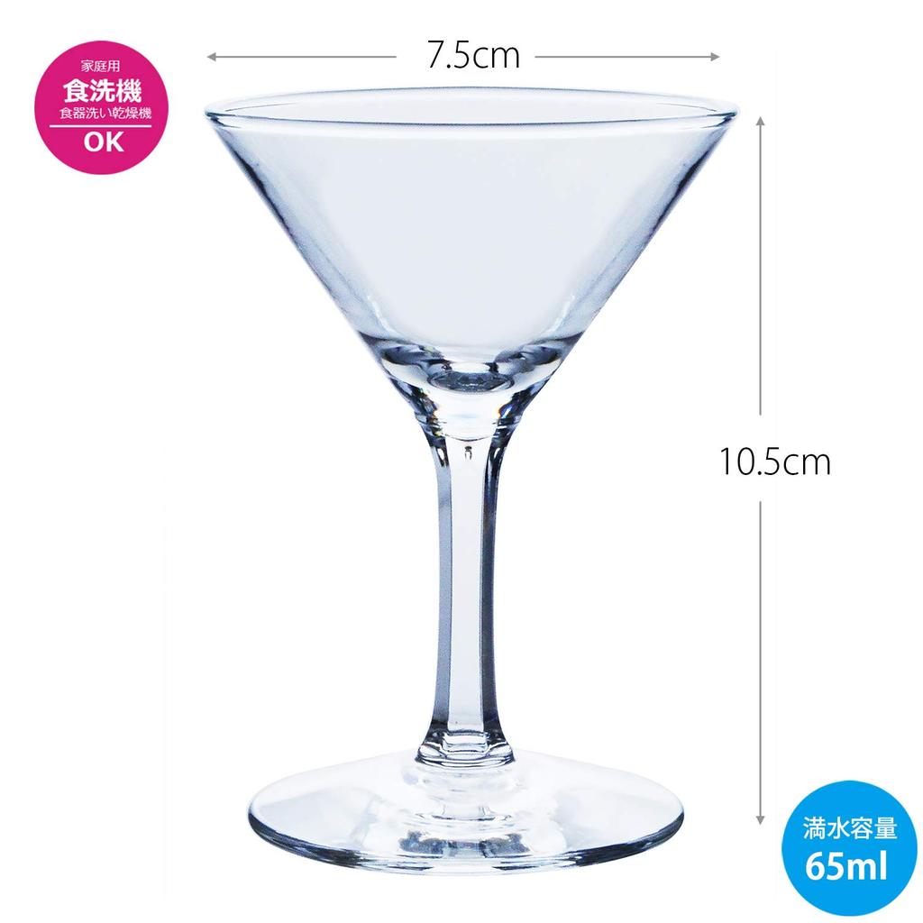 Бокал для коктейля Toyo Sasaki Glass 310 Line Коктейльный 65 мл Набор из 72 шт. Сделано в Японии Можно мыть в посудомоечной машине Стекло Коммерческое стекло 31033