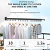 Retractable Folding Clothes Hanger Aluminum Drying Rack Wall-mounted Laundry Storage Space Save Home Hotel Cloth Hanger