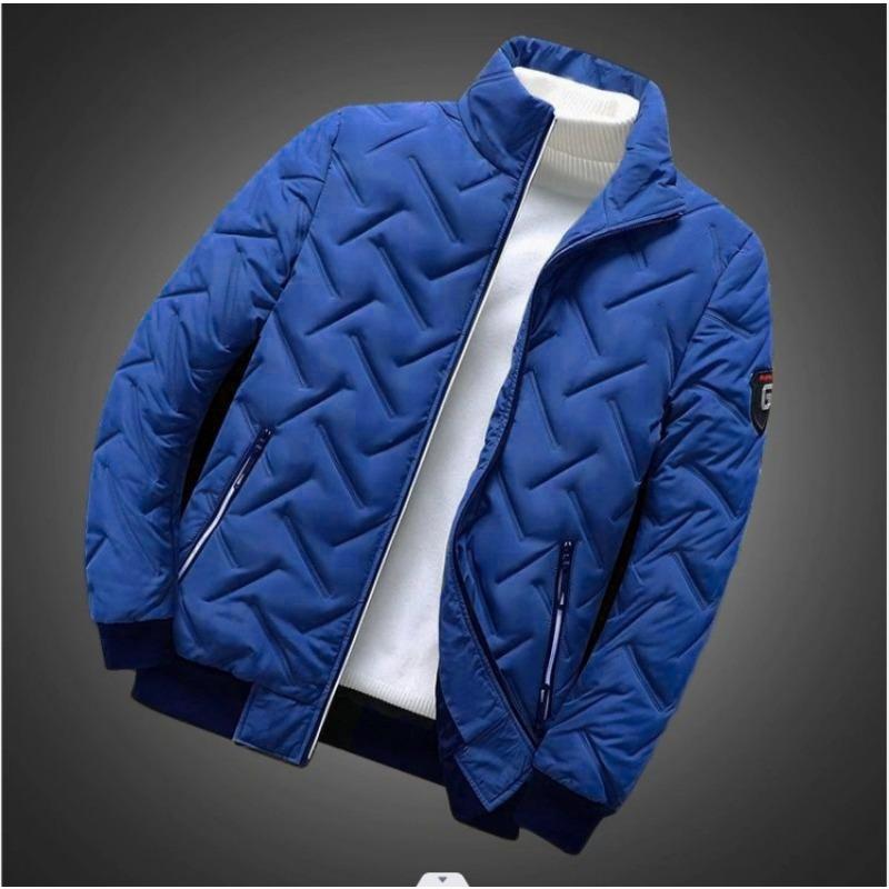 Autumn and winter new cotton jacket, men's pearl cotton jacket, stand-collar trendy men's lightweight and warm top