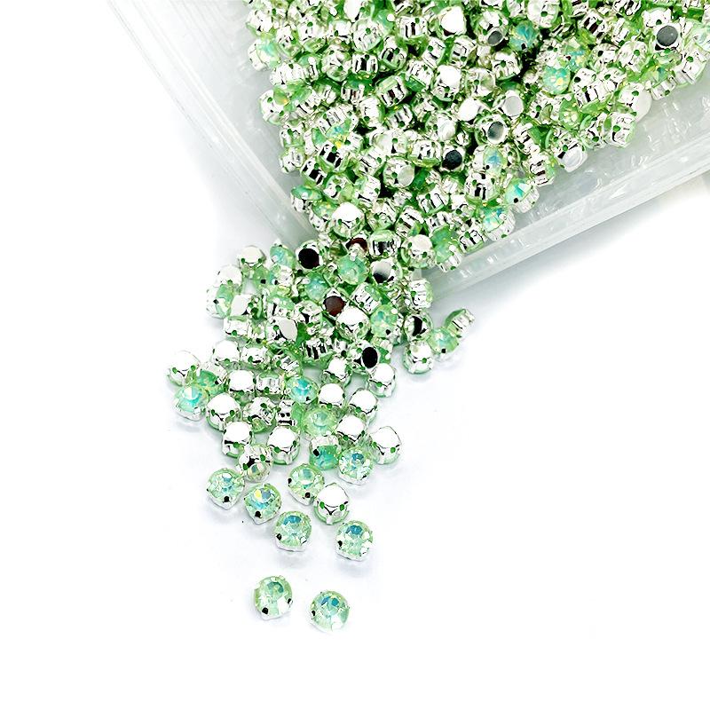 Glass Four Claw Single Claw Drill Mocha Protein Hand-sewn Rhinestone Handmade DIY Wedding Shoes Bags Apparel Accessories Rhinestone Sew On Beads