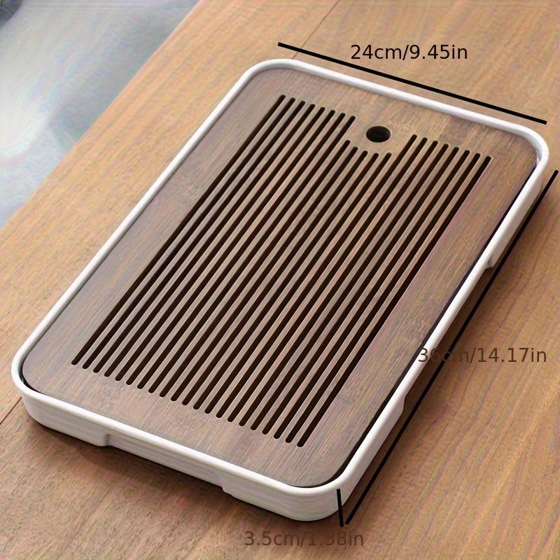 1 шт. поднос для чая, бытовой простой маленький поднос для чая, Тип хранения воды, бамбуковое сиденье для чая, круглый поднос для чая для использования в чайном домике