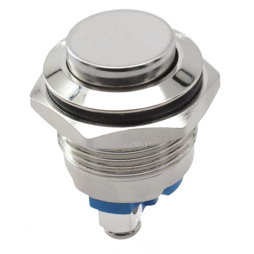 12 В 16 мм металлическая водонепроницаемая кнопка мгновенного действия NO переключатель пуск латунь