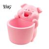 Home Office Organization 3D Printed Cute Piggy Storage Pot, Cartoon Pig Shaped Pen Holder, Makeup Brush Cup for Vanity Organizer, Multifunctional