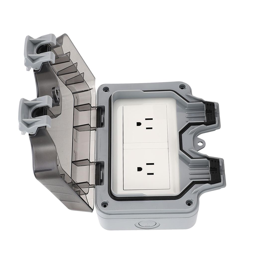 Наружная водонепроницаемая настенная розетка IP66 с 2 розетками, водонепроницаемая зарядная розетка 15A