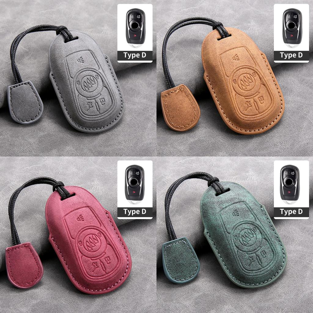 Leather Car Remote Key Case Cover Shell for Buick Verano Envision Avenir Lacrosse Regal Encore Excelle Enclave Anthem Cascada