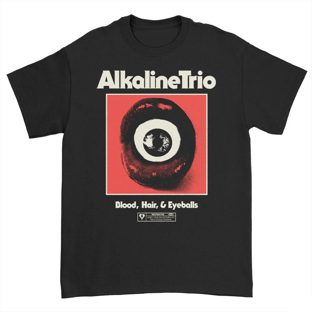 2026 Alkaline Trio Heart Skull T Shirt Blood Hair and Eyeballs Tour 2024 Music Concert Vintage Washed Graphic Versatile Stylish