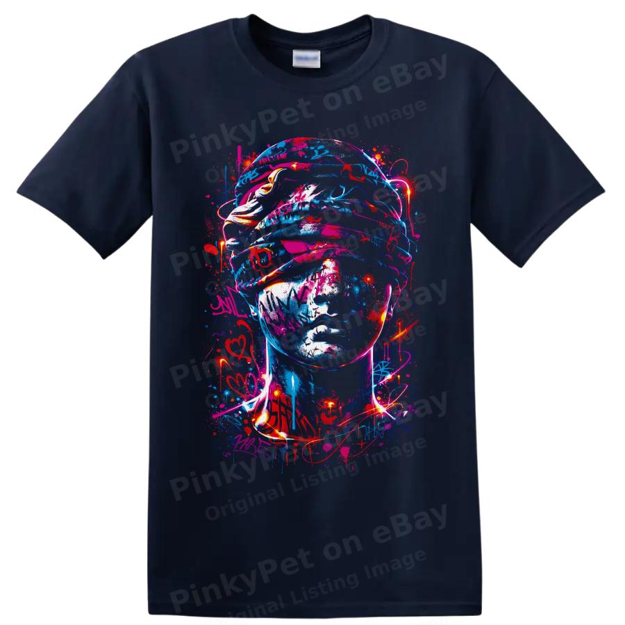 Neon Soldier Helmet Graffiti Art T Shirt Urban Streetwear Graphic Tee Gift Idea