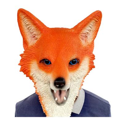 Милая маска лисы, забавный латексный костюм животного, театральный реквизит, маскарадные аксессуары, Рождественская вечеринка, головной убор