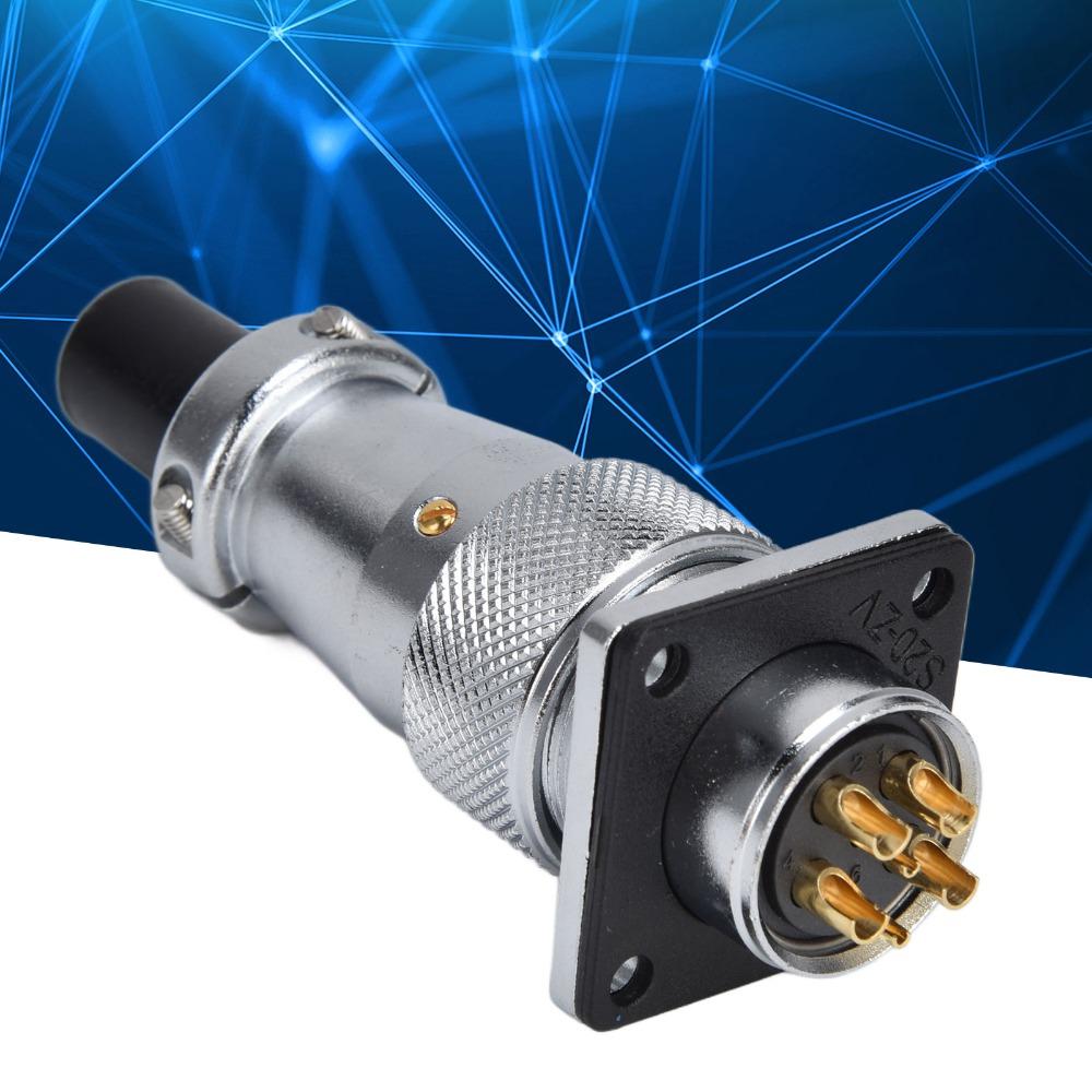 Авиационный штекер 500В WS20, 6-контактный, штекер "папа", разъем питания "мама", 5/25А, 500 циклов сопряжения, клеммы для подключения проводов, светодиодное освещение