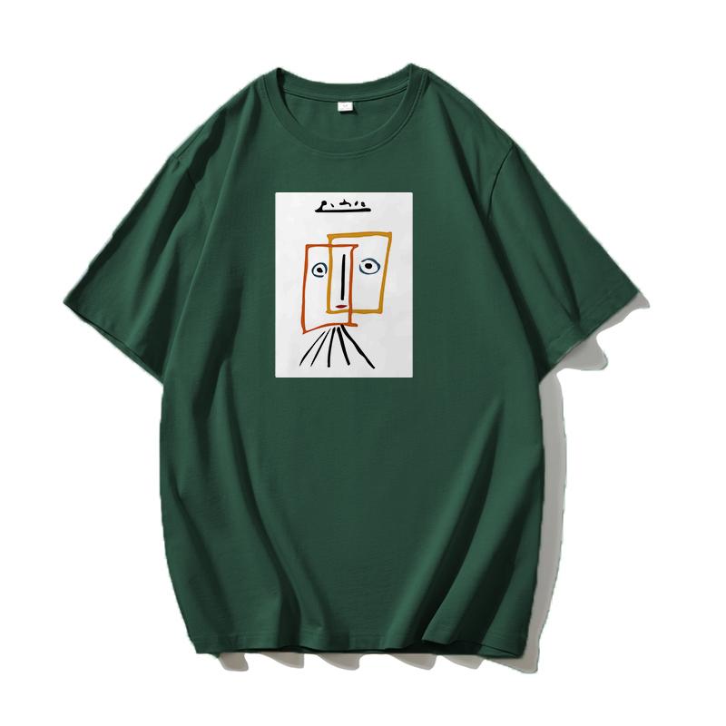 Shellsuning футболка с мультяшным принтом женская летняя модная повседневная простая простая футболка с коротким рукавом из 100% хлопка мягкие футболки женские негабаритные базовые топы для пар