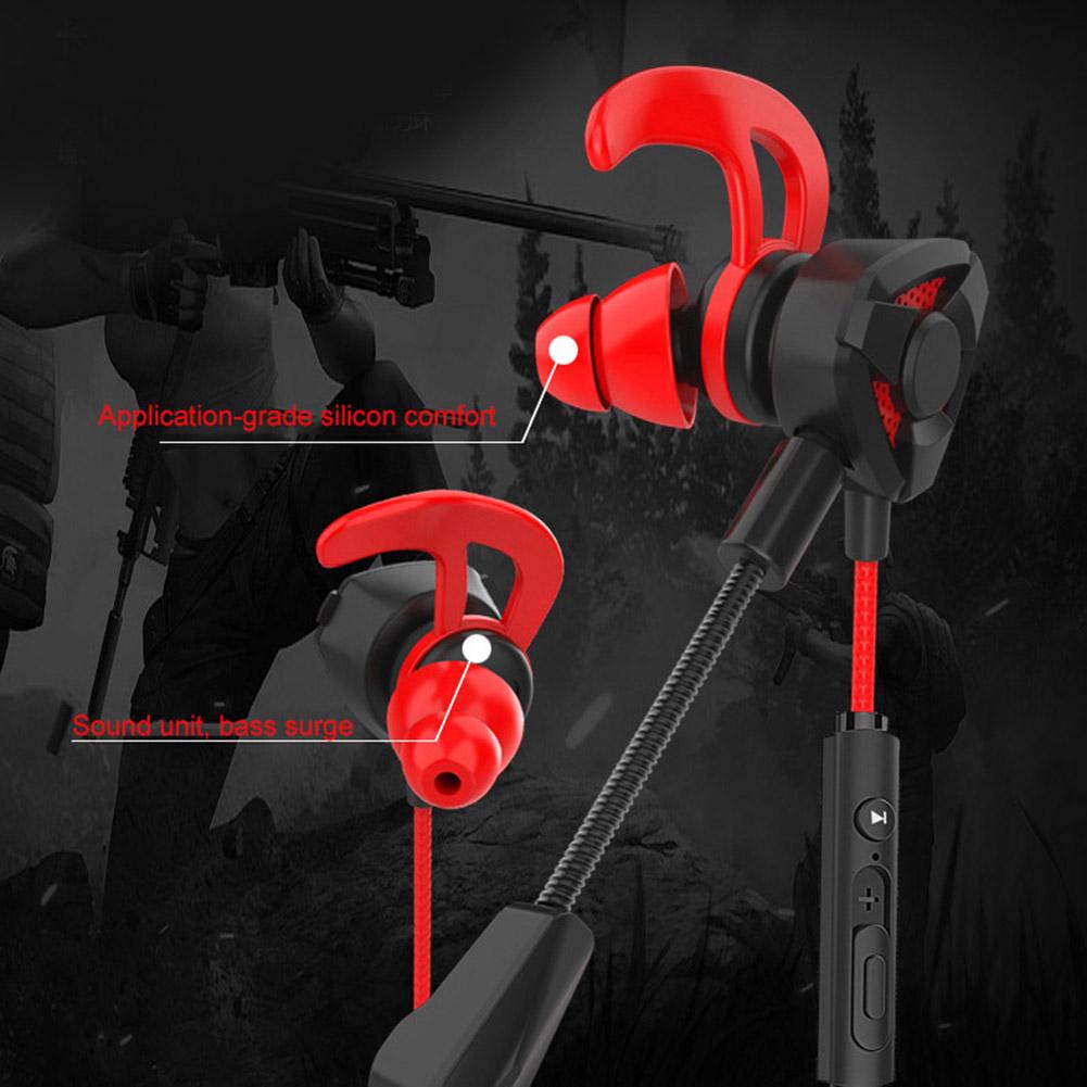 Reduction Headsets Wired with Dual Dynamic Earphones In-Ear Mic