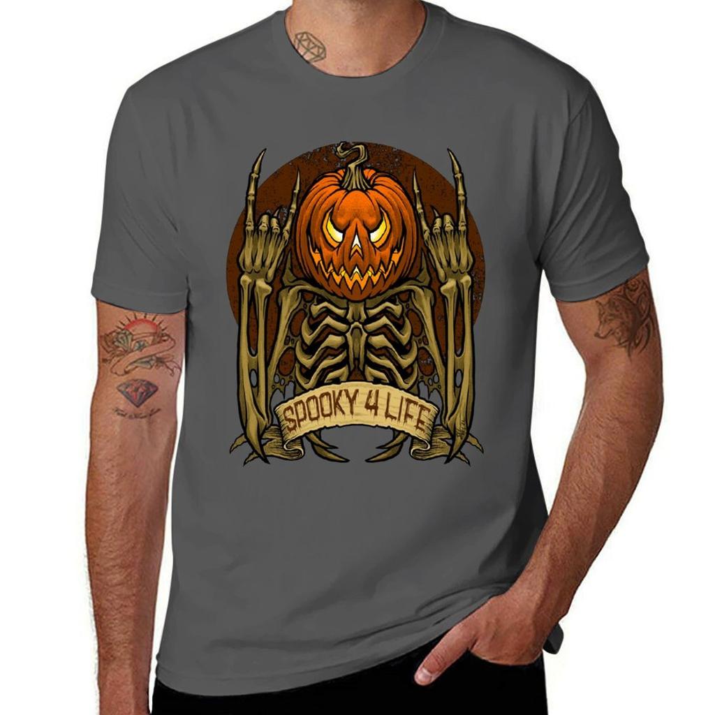 Spooky 4 Life (Version 3) TShirt Sports Casual Short Sleeve Cotton Tee