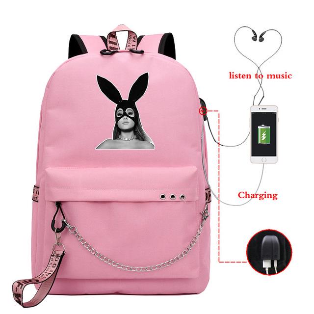 Mochila Ariana Grande, маленький рюкзак, женские рюкзаки, милые школьные сумки для девочек-подростков, рюкзак для ноутбука