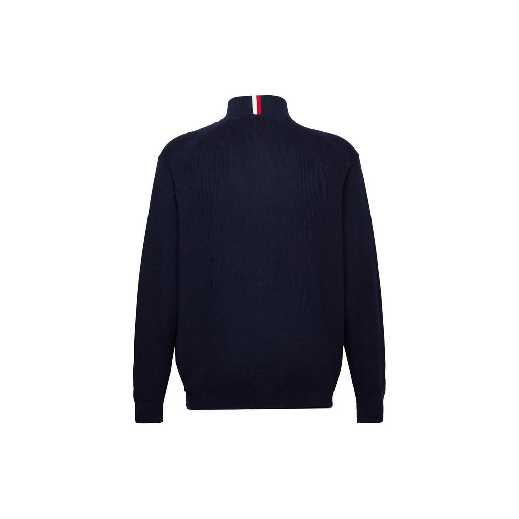 Tommy Hilfiger Гольф Американский Винтаж Однотонный Кардиган Стойка Воротник Длинный Рукав Весна Осень Толстовка Мужская толстовка 78J9322-410