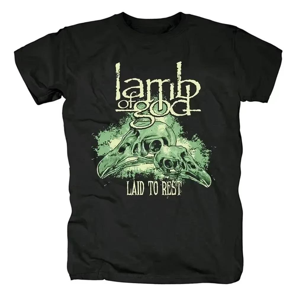 Футболка с надписью «Lamb of God Heavy Mental Band», мужская летняя футболка с коротким рукавом, футболка с графическим принтом в стиле Харадзюку