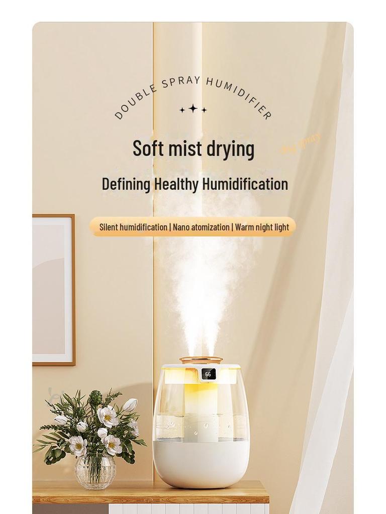 Бесшумный увлажнитель воздуха для спальни: Безопасно для детей и беременных женщин, большой выход пара, небольшая очистительная машина для кондиционируемых помещений