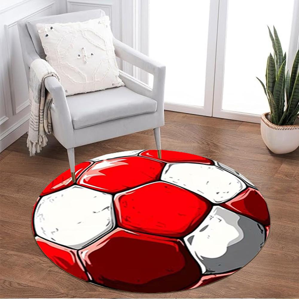 1pc Soccer Ball rug home carpet non slip design for office decor gift living room bedroom
