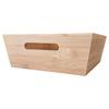 BAMBOO TRAY SQUARE BOX WOODEN ORGANIZER BOX 25x25x7.5 cm