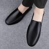 Soft Black Breathable Men's Leather Shoes Designer Elegant 2025 Trend Luxury Sale Classic Original Comfortable Male Casual Shoe