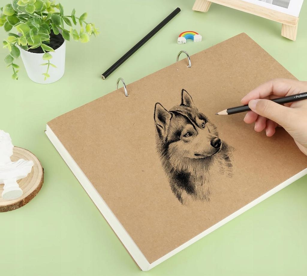 Kaygbonke szkicownik a4 150 stron z ołówkami 160 g/m² gruby papier